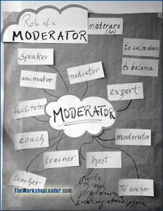 Roles of a moderator.