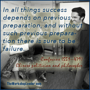 Quote Confucius Success depends on previous preparation